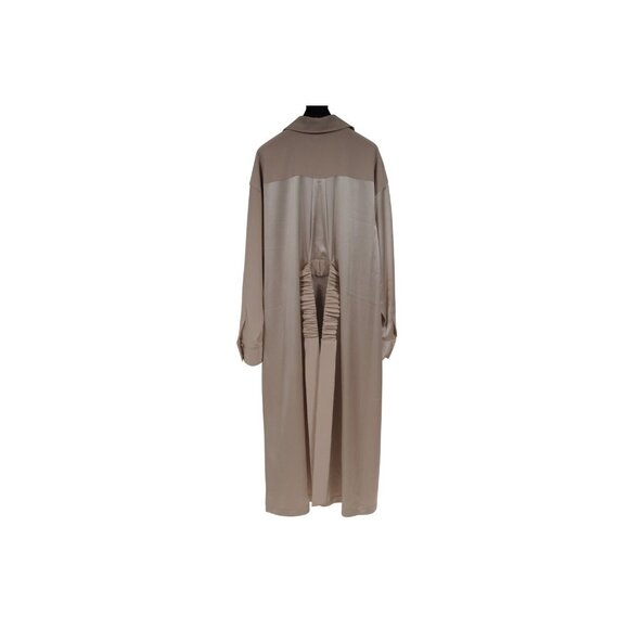 CO Essentials Collection Belted Pocket Shirt Dress Large Champagne Beige - Picture 7 of 16